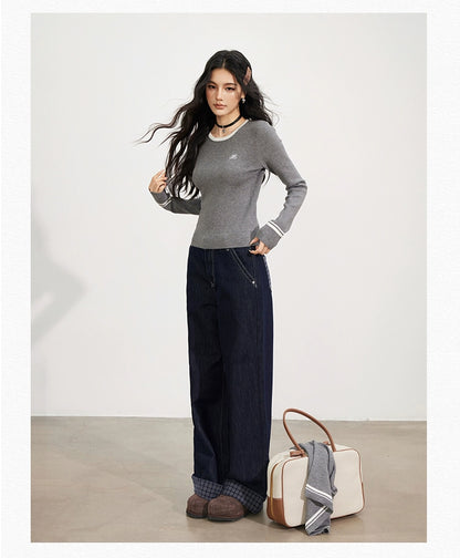Knit Cape Two-Piece Blouse