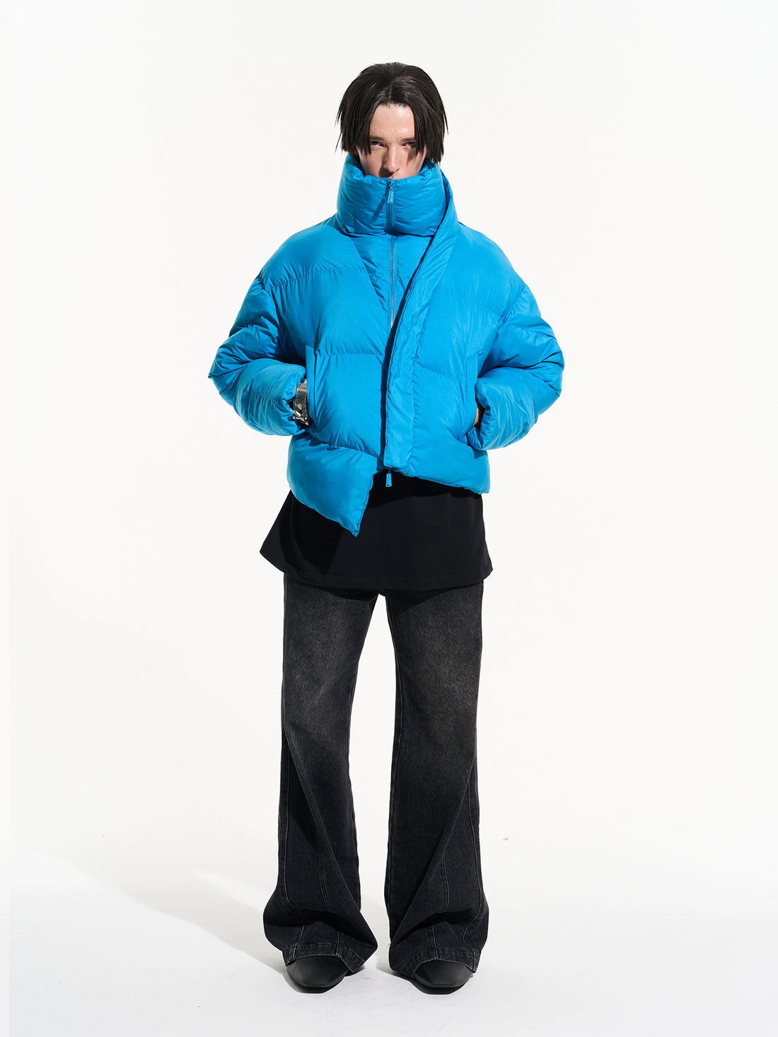 Asymmetric Deconstructed Cotton Padded Jacket