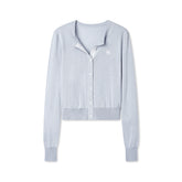 Rosemary Wool Spliced Knit Cardigan - CHINASQUAD