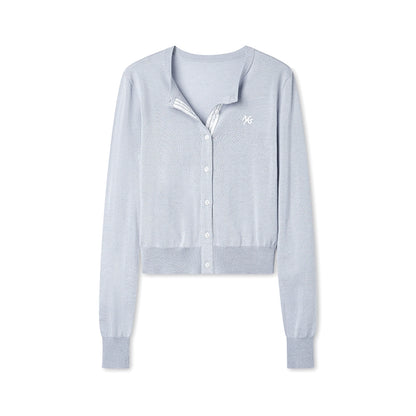 Rosemary Wool Spliced Knit Cardigan - CHINASQUAD