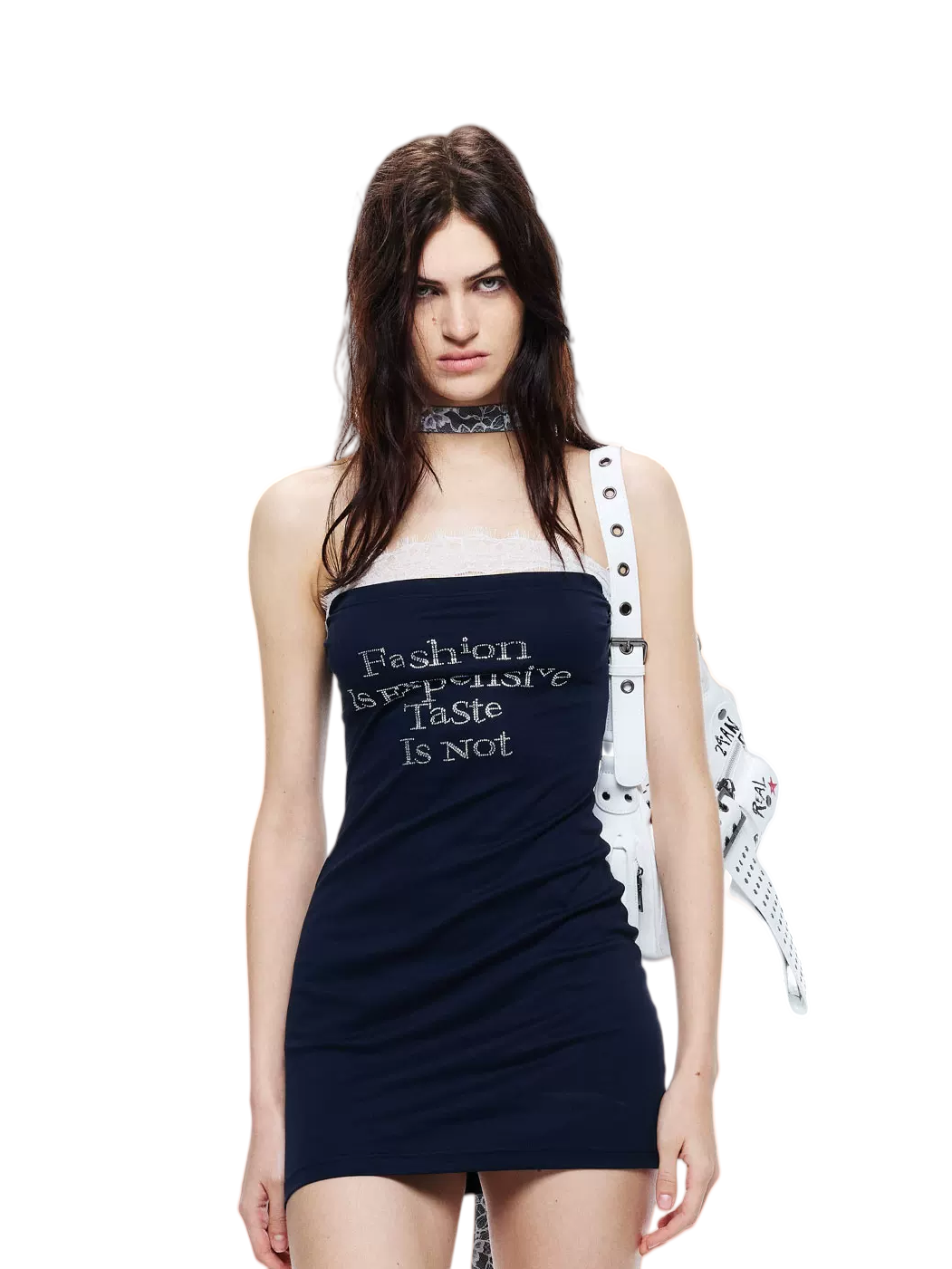 Halter Neck Reversible Lace Dress