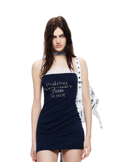 Halter Neck Reversible Lace Dress