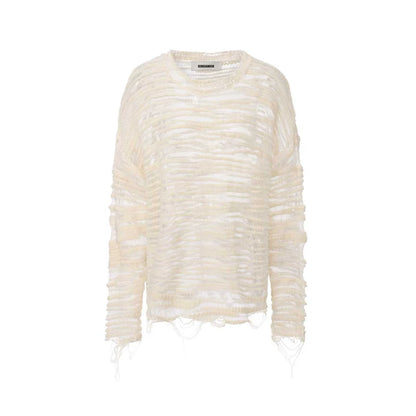 Textured Slub Wool Knit Sweater