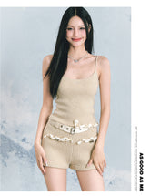 Pearl Sparkling Tank Top & Cardigan & Shorts Set - CHINASQUAD