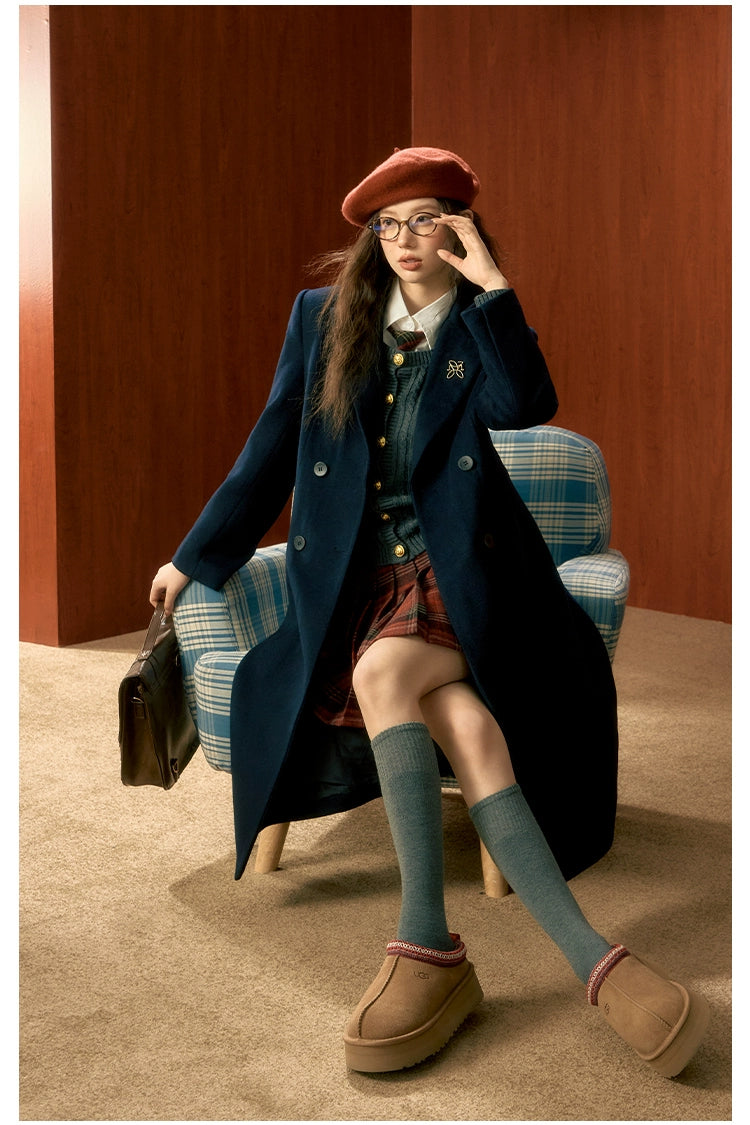 Tibetan Blue Wool Coat - CHINASQUAD