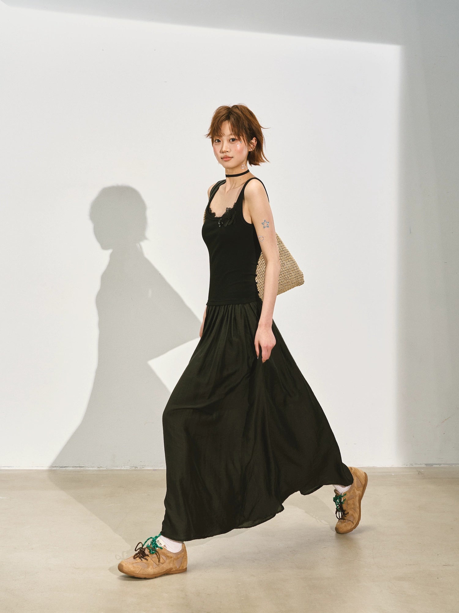 SOMESOWE Patchwork Slim-fit Midi Dress CHINASQUAD SOMESOWE Patchwork Slim-fit Midi Dress CHINASQUAD