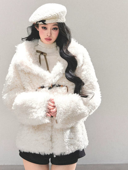 Shearling-Style Faux Fur Winter Jacket