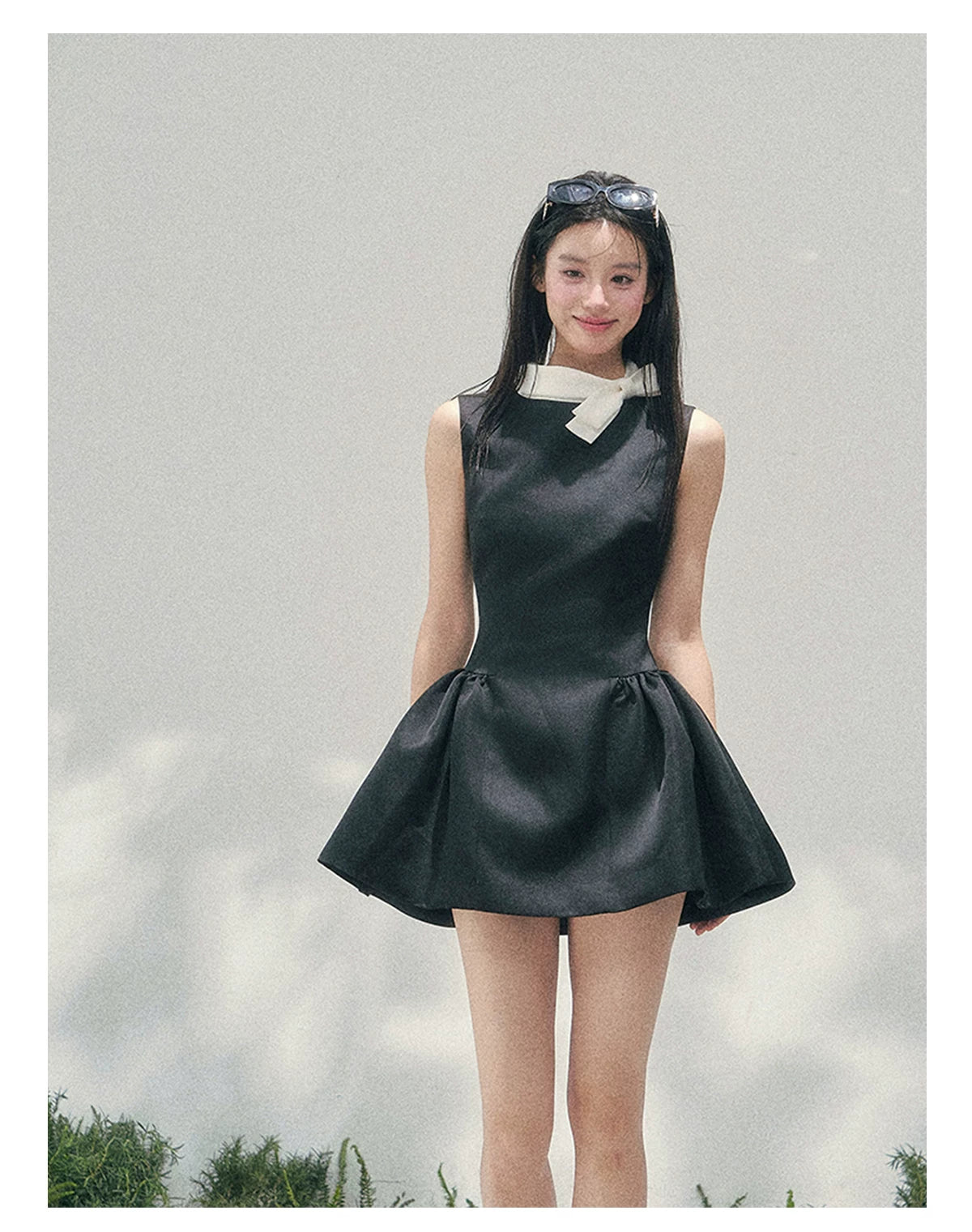Liliane Ballroom Puff-Sleeve Mini Dress