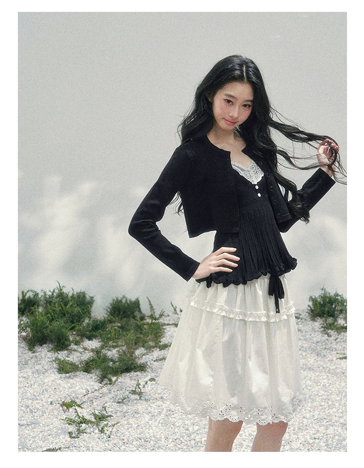 “Spring Meadow” Embroidered Bubble Skirt