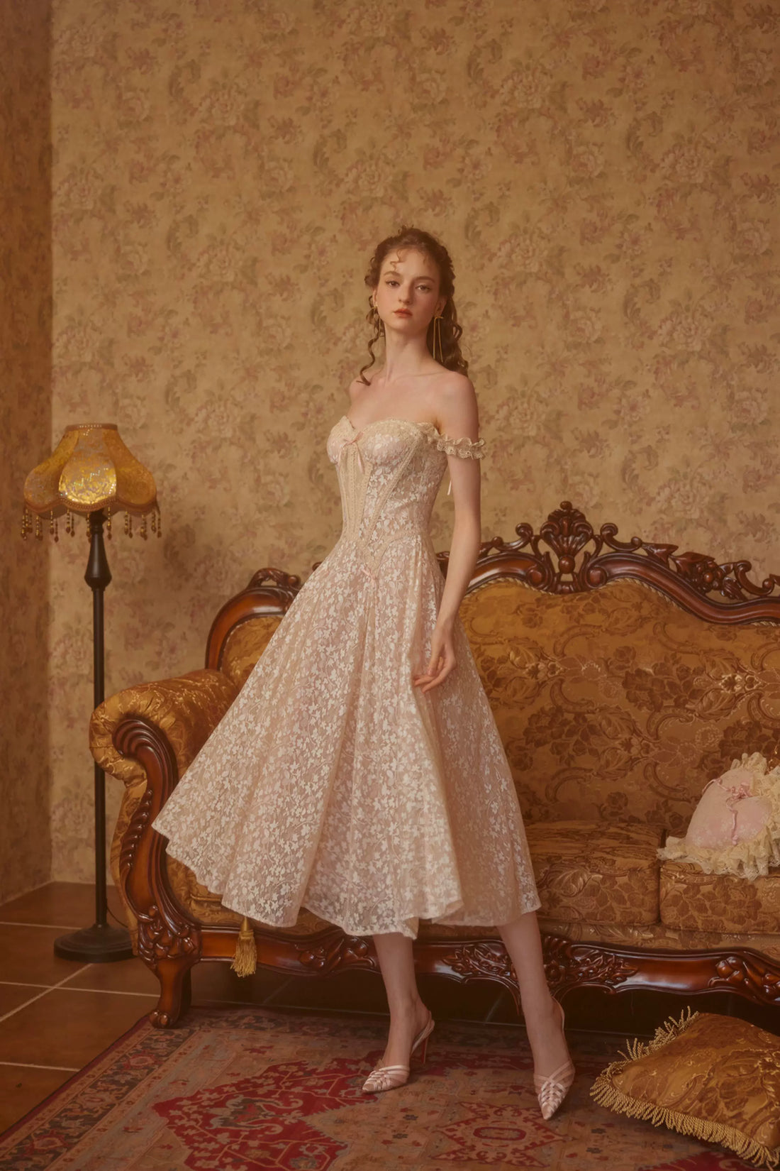 French Heiress Lace Corset Slip Dress