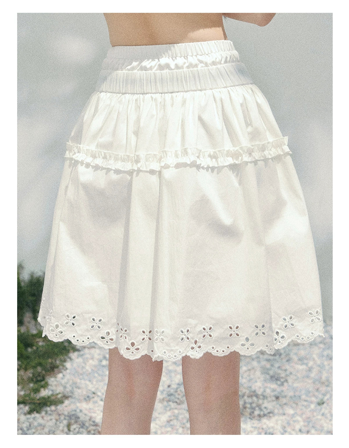 “Spring Meadow” Embroidered Bubble Skirt