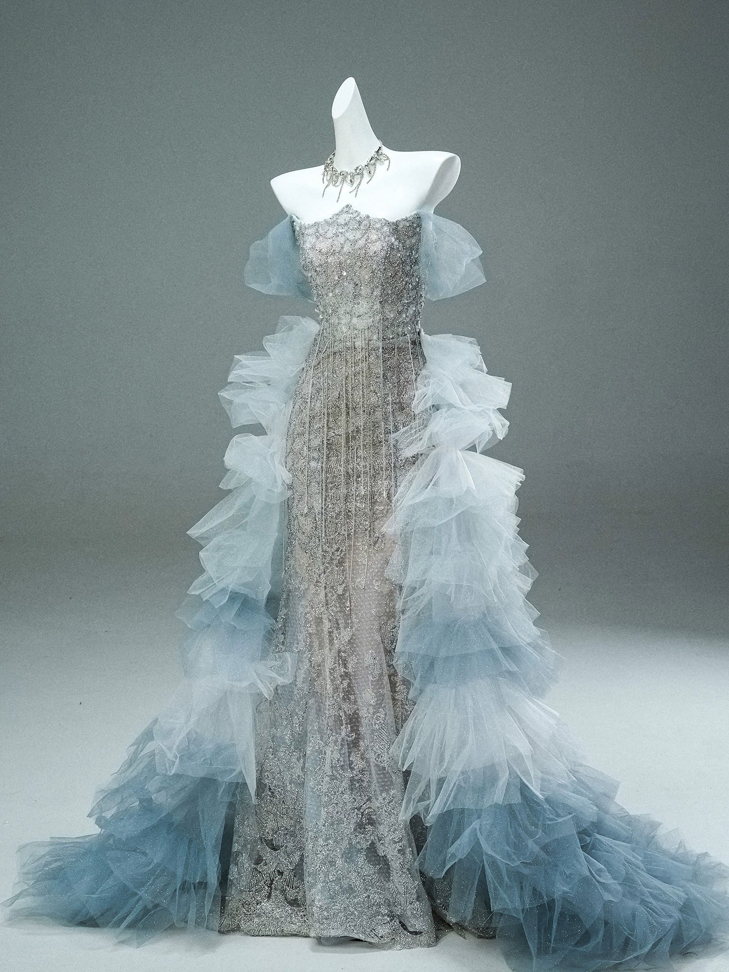 LEIO Crystal Veil Couture Gown