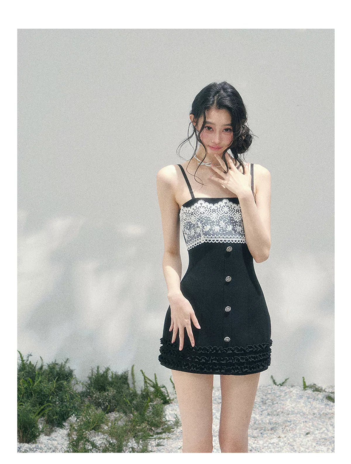 Midnight Soliloquy Lace Dress