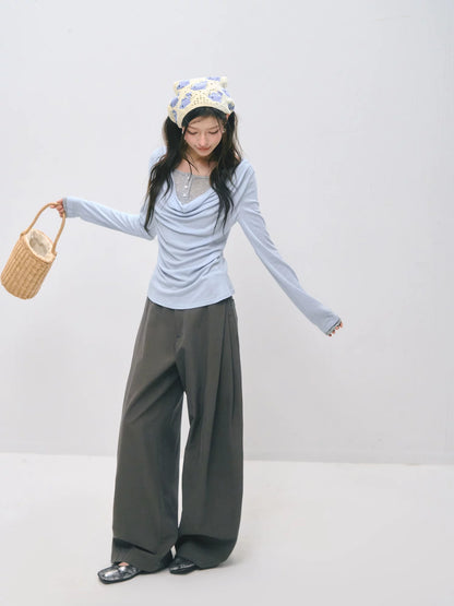 Waist-Cinching Long Sleeve T-Shirt