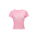 Cat Claw Hot Drilling Mesh T-shirt - CHINASQUAD