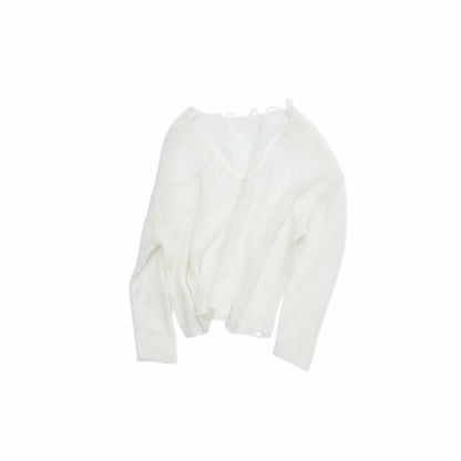 Cutout V-Neck Oversized Sweater