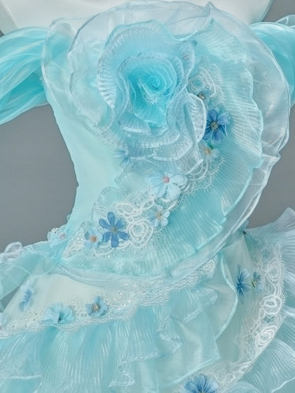 Ethereal “Spirit Princess” Cascading Tulle Couture Gown