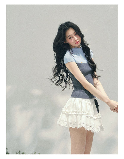 Smoky Mood Knit Crop Top