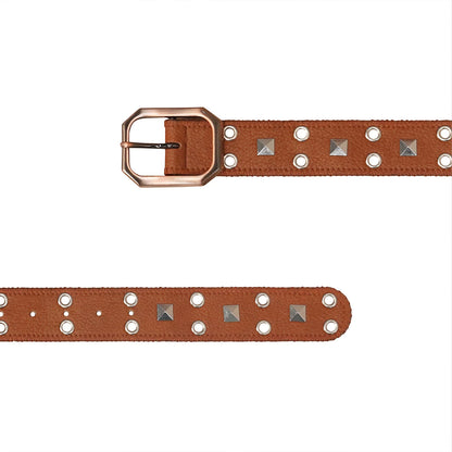 The NeverMore Vintage Studded Leather Belt NeverMore
