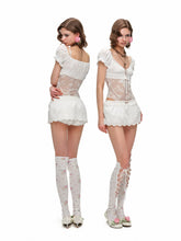 Lace Mesh V-Neck Bodysuit 1Jinn Studio