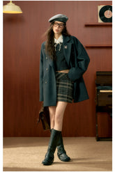 Gray Medium-Length Wool Coat - CHINASQUAD