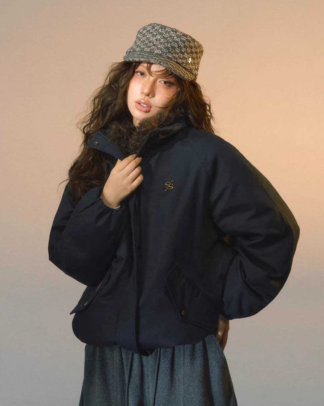 SOMESOWE Detachable Faux Fur Collar Parka Down Jacket – view 20