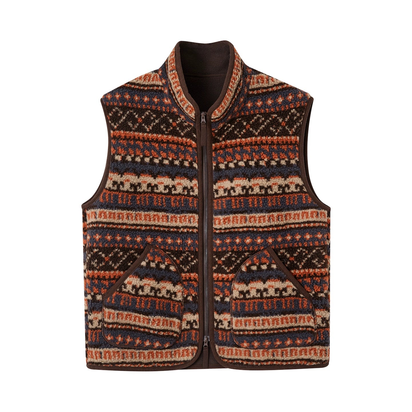 Fair Isle Fleece Knit Vest