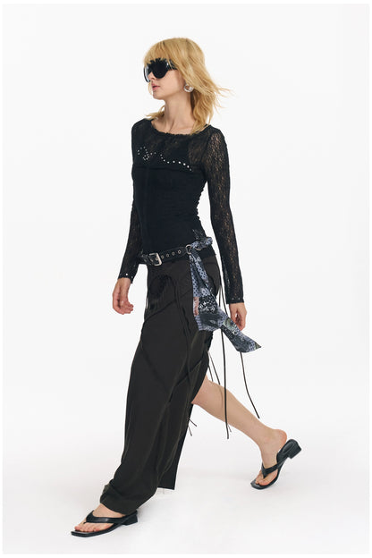Retro Rivet Ring Punk Belt