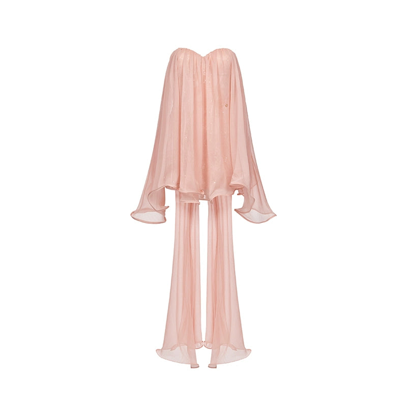 Thiri Chiffon Strapless Mini Dress