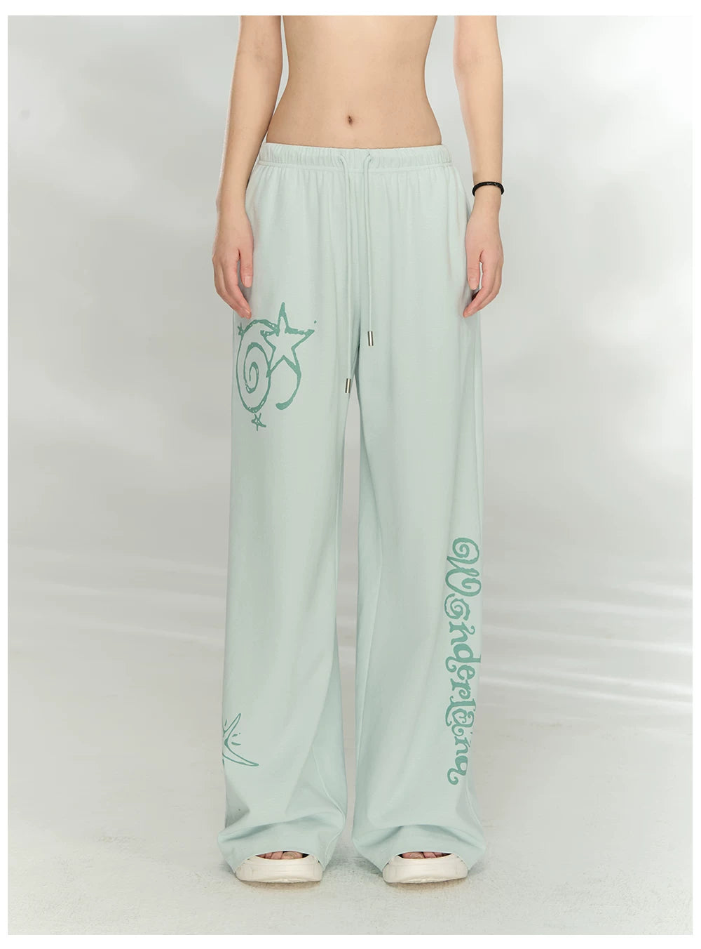Printed Waffle Knit Hoodie &amp; Pants Set