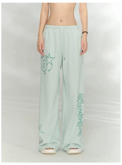 Printed Waffle Knit Hoodie &amp; Pants Set