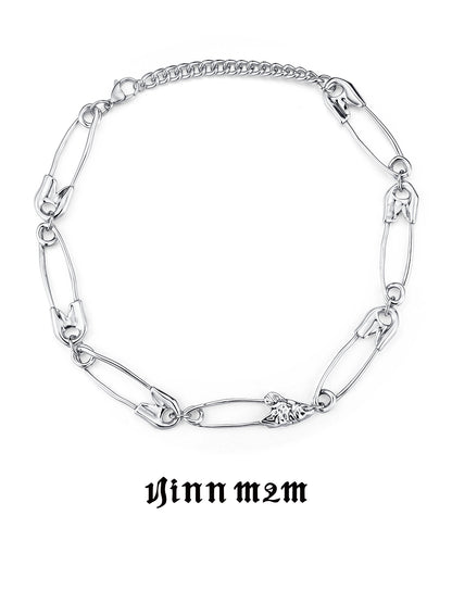 Paperclip Herringbone Choker