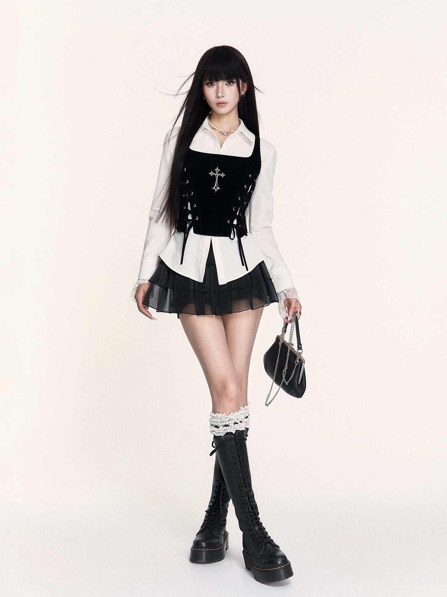 Japanese Striped Waist-Cinching Shirt