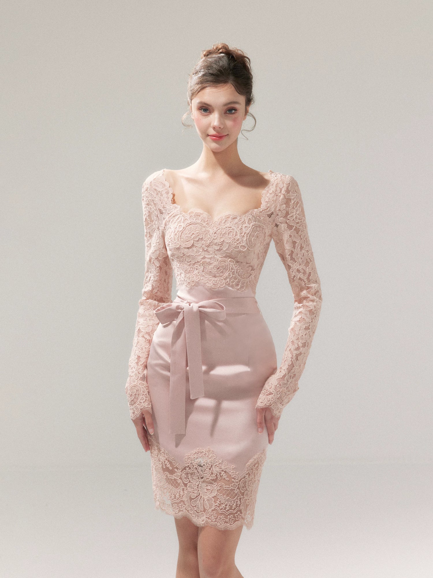 Square-Neck Slim-Fit Bodycon Dress