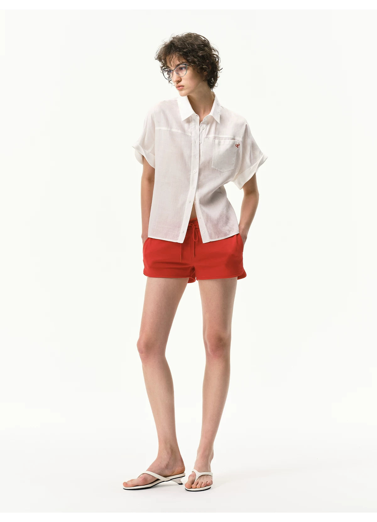 Lyocell Relaxed Batwing Sleeve Shirt