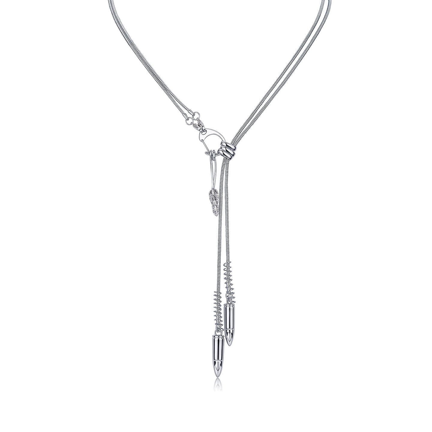 Paperclip Herringbone Adjustable Necklace