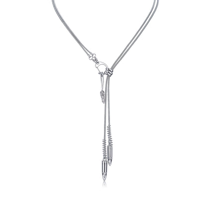 Paperclip Herringbone Adjustable Necklace