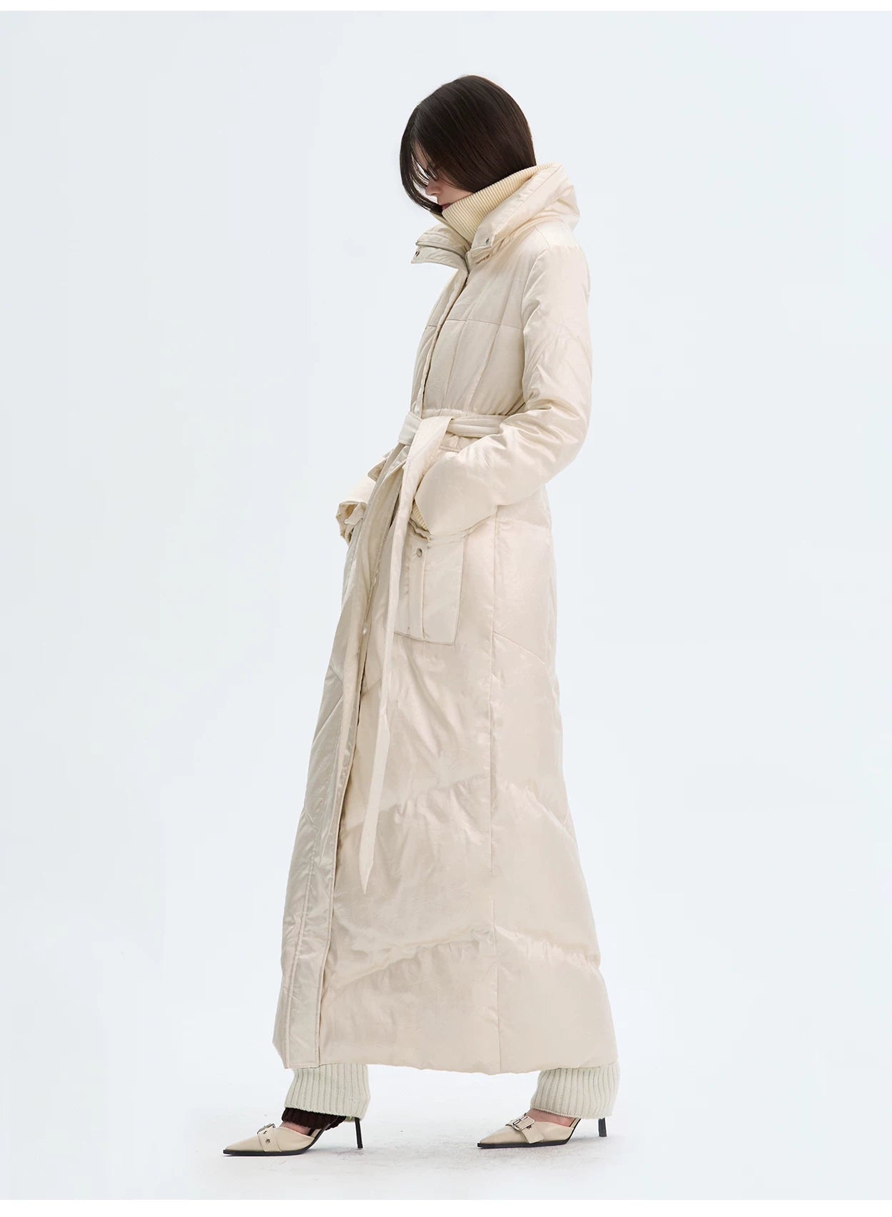 White Duck Down Puffer Coat