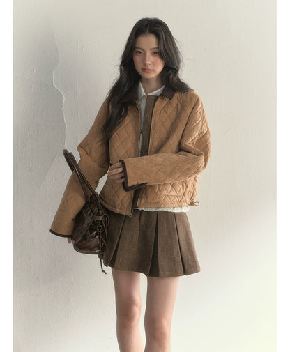 Reversible Houndstooth Jacket &amp; Skirt Set