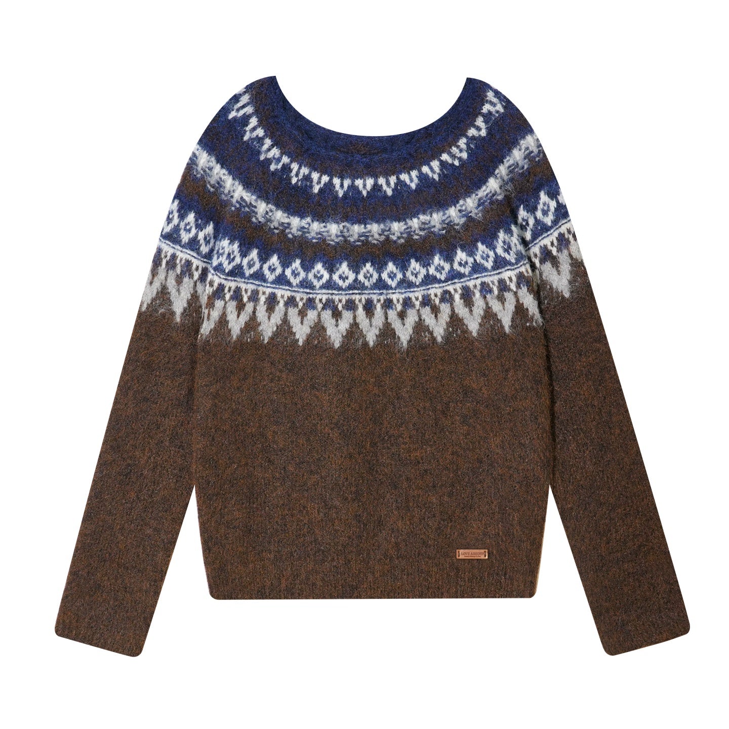 Wool-Blend Fair Isle Knit Sweater