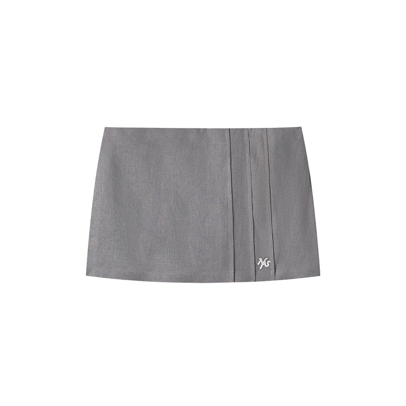 Lyocell Linen H-Line Mini Skirt