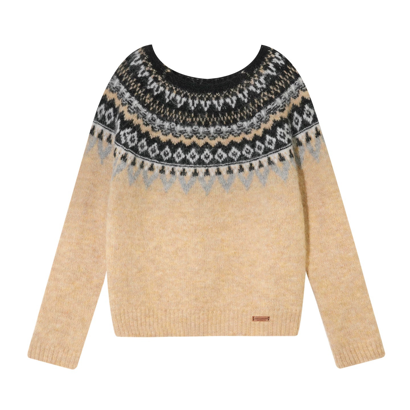 Wool-Blend Fair Isle Knit Sweater