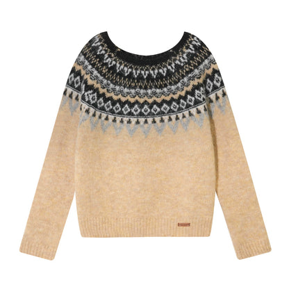Wool-Blend Fair Isle Knit Sweater