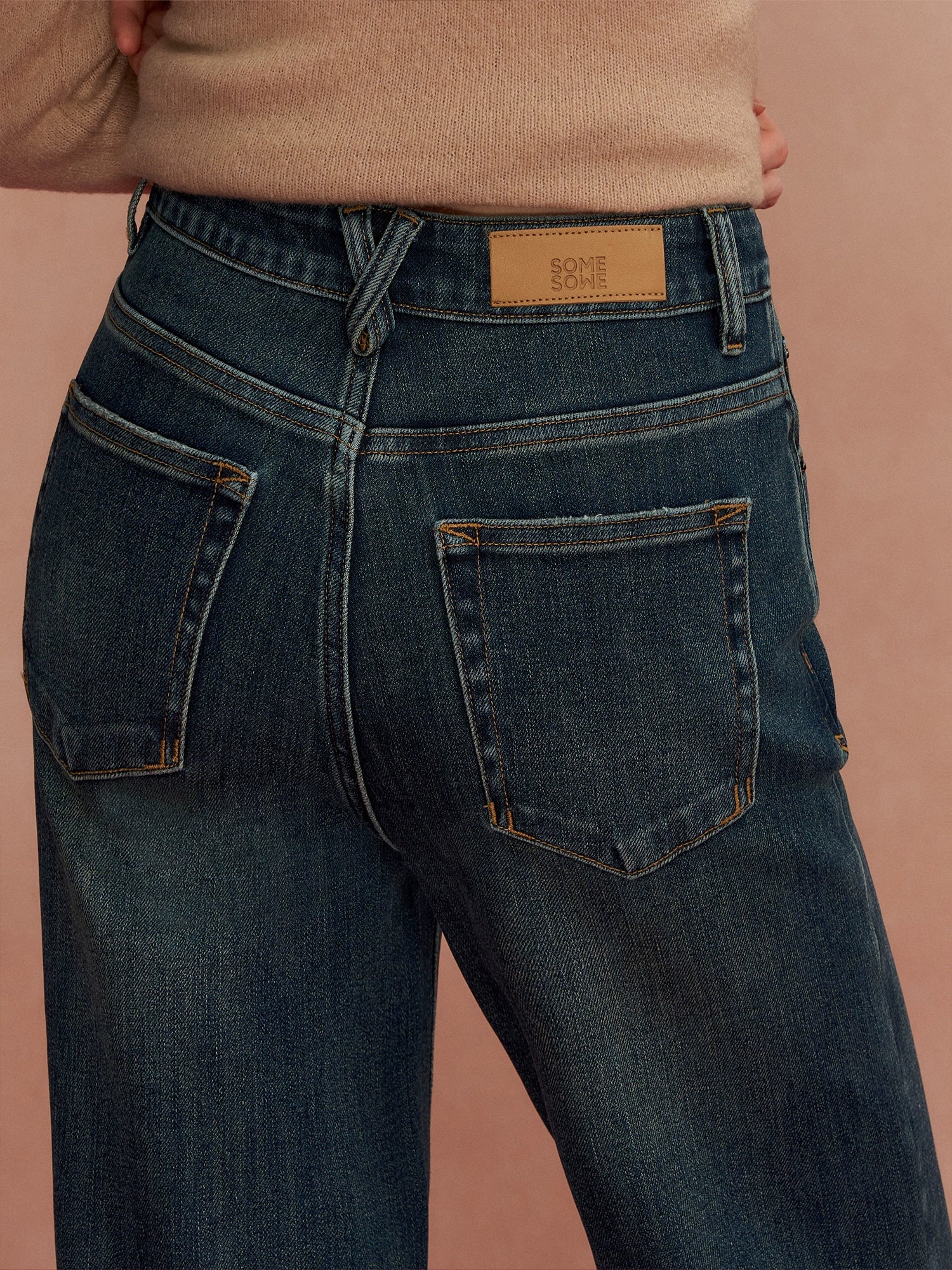 High-Rise Stretch Flared Denim Pants