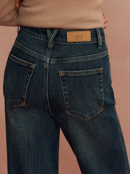 High-Rise Stretch Flared Denim Pants