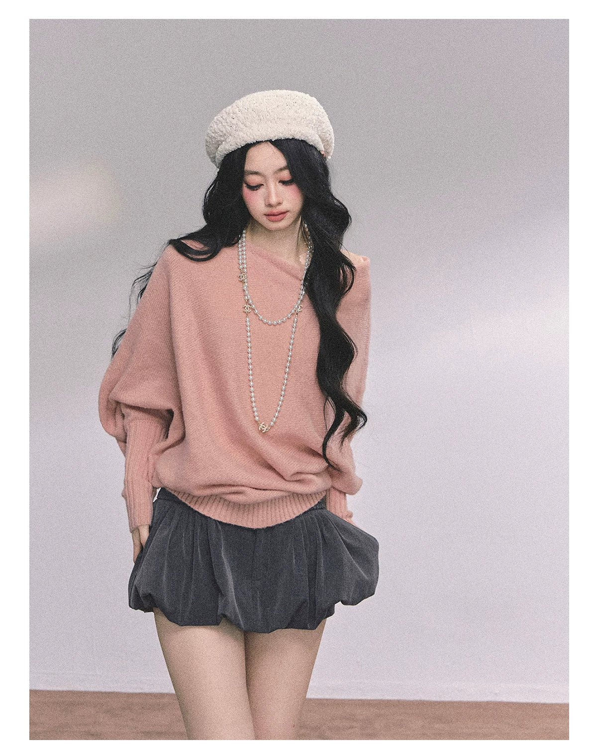 Soft Sweet Off-Shoulder Knit Sweater