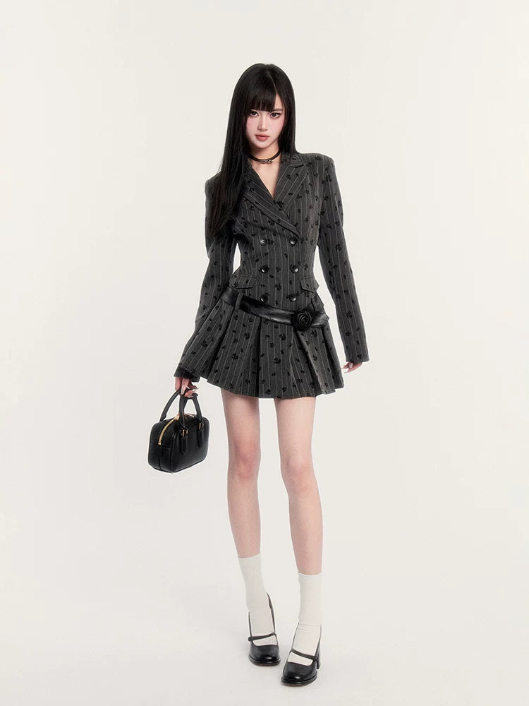 Waist-Cinching Blazer Dress