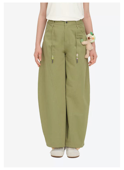 Curved-Hem Cargo Pants