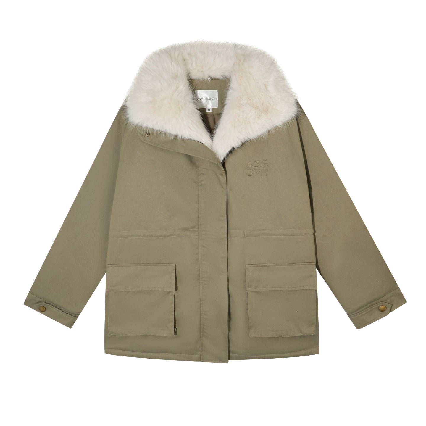 Fur-Trim Padded Utility Parka Jacket