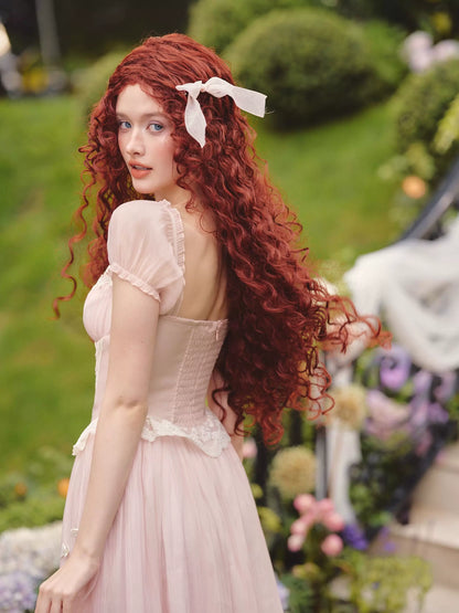 Pink Mist Fairy Corset Maxi Dress